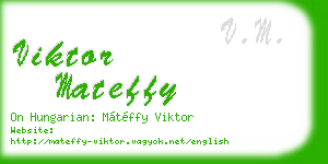 viktor mateffy business card